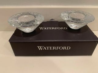 Waterford Crystal Christmas Snowman Votive/new
