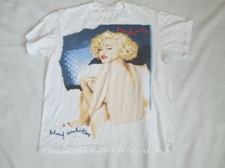 Madonna Blond Ambition Concert World Tour T - Shirt 1990 Authentic Large