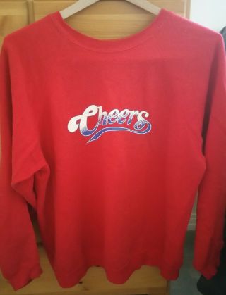 Cheers Tv Show Sweatshirt Vintage 80s Sitcom Paramount Made In Usa Size Xl