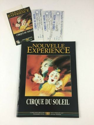 Cirque Du Soleil Souvenir North American Tour Program Ticket Stubs 1991 W Poster