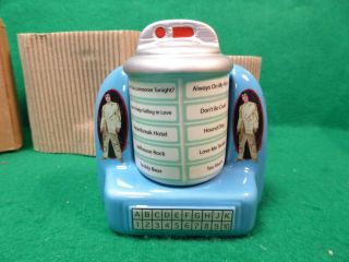 Vintage Elvis Presley Ceramic Salt And Pepper Shakers Juke Box Two Piece Set