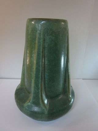 Rare Fulper Arts And Crafts Era Matte Green Vase