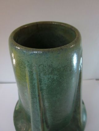 RARE FULPER Arts and Crafts era Matte Green Vase 2