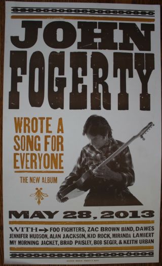 2013 John Fogerty Wrote A Song For Everyone Release Poster