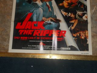 Vintage 1979 Jack the Ripper One Sheet Movie Poster Jess Franco Klaus Kinski 3