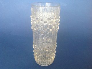 Vintage Iittala Crystal Glass Vase " Dew Drop " By Oiva Toikka - Finland