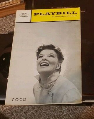 Katharine Hepburn " Coco " 1970 Playbill Rare Broadway