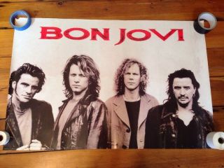 Vintage 90s 1995 Bon Jovi Music Band Sepia Photograph Poster 36x24