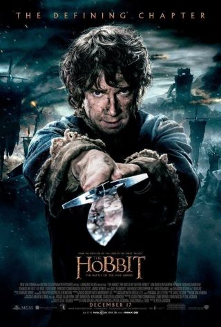 The Hobbit 3 Battle Of The Five Armies Movie Poster 2 Sided Final 27x40