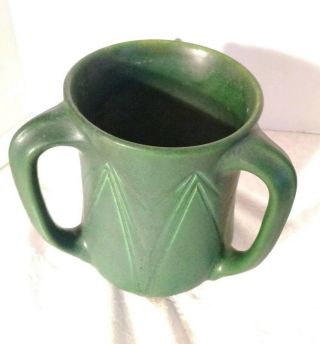 Rookwood Pottery 810 V 3 handled Vase,  green 3
