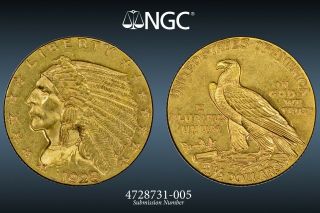 1928 Indian Head Quarter Eagle ($2.  50) Unc.  Details (ngc),  By Registered Mail.