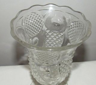 EAPG FLINT GLASS HORN OF PLENTY CELERY VASE 1860 ' S 3