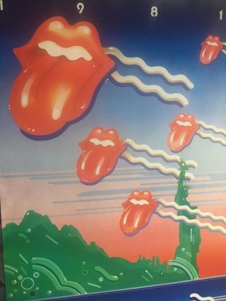 Rolling Stones American Tour Poster Authentic And Rare Promo 1981