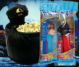 How To Train Your Dragon 3 The Hidden World Toothless Buckets,  Cups & Pez Candy 2