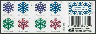 Scott 5031 - 34,  55c Forever Stamp Geometric Snowflakes Sheet Of 20 Mnh Og