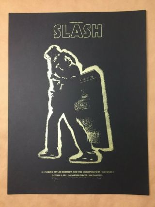 Slash Concert Poster Lil Tuffy Rare 51/200 Warfield Sf Guns N 