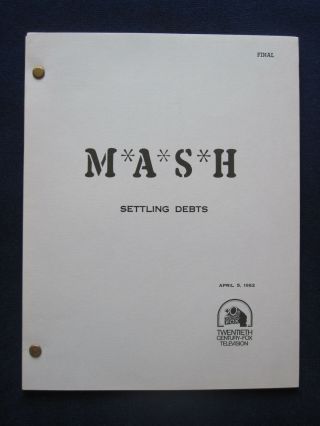 Mash Complete Tv Script 