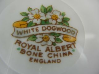 Royal Albert White Dogwood Brushed Gold 3 1/4 
