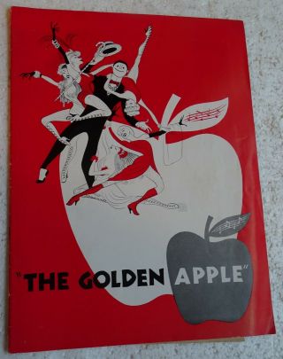 1954 The Golden Apple Souvenir Theater Program,  Sunday News Color Photo Spread