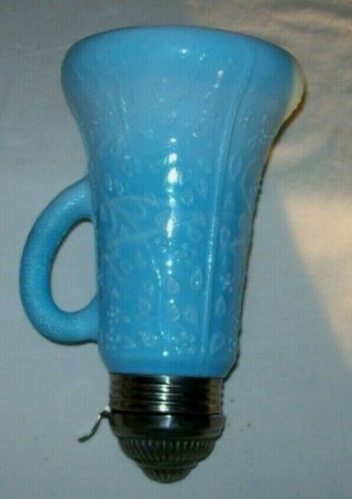 EAPG Blue Milk Glass TREE OF LIFE Syrup Jug - Challinor Taylor - 1890 3