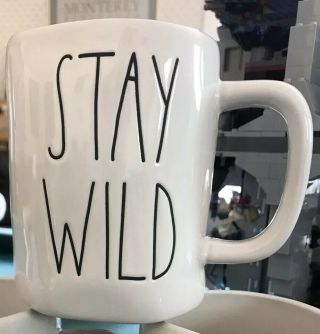 Htf Rae Dunn Stay Wild Coffee Mug Large Letters Ll By Magenta