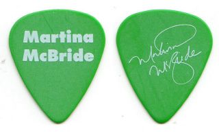Martina Mcbride Signature Green/white Guitar Pick - 2010 Tour