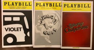 Sutton Foster - 3 Broadway Playbills - Violet / Anything Goes / Drowsy Chaperone