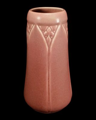 Vintage 7 5/8 " Tall Rookwood Matte Pink Ohio Art Pottery Vase 1921 Shape 2320