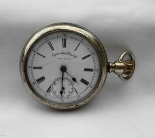 Antique/vintage Empire State Watch Co.  Pocket Watch 18s Open Face Running