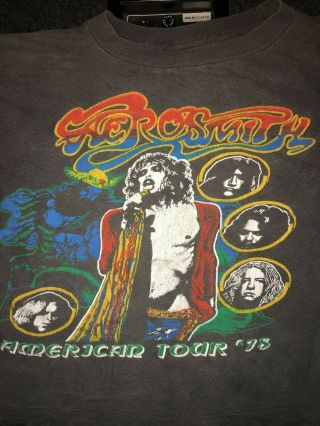 Vintage 1978 Aerosmith Bootleg American Tour Concert Shirt