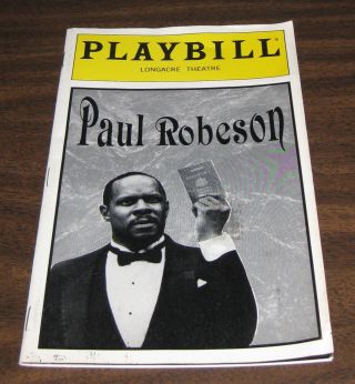 Paul Robeson Opening Night Playbill Avery Brooks Longacre Theatre 1995 Star Trek