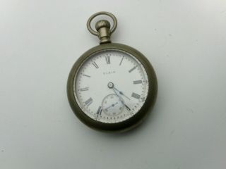 Pocket Watch Elgin 18 - S,  (1914) 7 Jewel As Running For Several Hrs.
