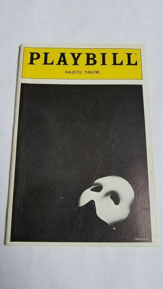 Vintage Broadway Playbill 110 - The Phantom Of The Opera Michael Crawford Mask