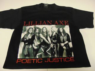 Rock Tshirt Vintage Authentic Lillian Axe Kiss My Axe Tour Size Large