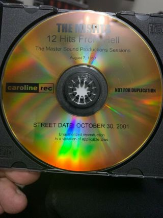 Misfits Cdr 12 Hits From Hell 2001 Caroline Rec Rare
