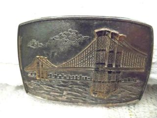 Vintage Brooklyn Bridge Centennial Celebration 1883 - 1983 Logo Metal