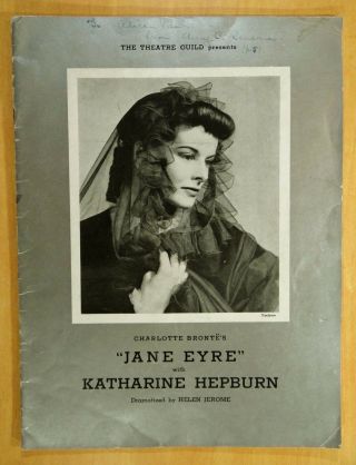 Jane Eyre With Katherine Hepburn Souvenir Program 1937 The Theatre Guild