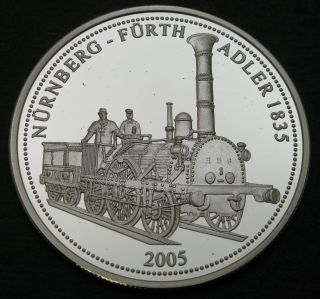 Togo 1000 Francs 2005 Proof - Silver - 170th Ann.  Railroad Nürnberg Fürth - 2755