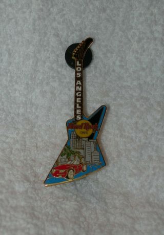 Hard Rock Cafe Los Angeles 2002 Blue Gibson Explorer Guitar With Red Corvette