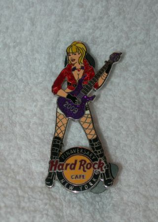 Hard Rock Cafe York 2009 Pinaversary Girl Guitar Player Pin