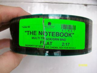 Line Cinema The Notebook Trailer 2 35mm Movie Trailer