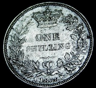 1839 Great Britain One Shilling Queen Victoria A32 - 270