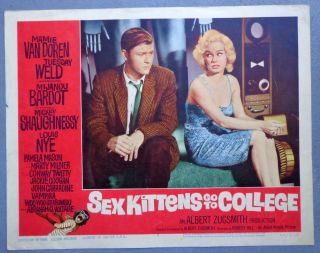 Sex Kittens Go To College Lobby Card Movie Poster 1960 Mamie Van Doren Pin Up 2