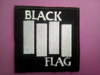 Black Flag Woven Sew Or Iron On Patch