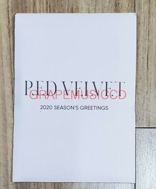 RED VELVET 2020 SEASON’S GREETINGS CALENDAR,  DVD,  POSTER,  PHOTO CARD SET 2