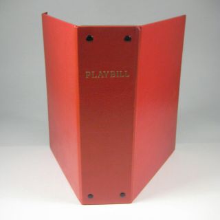 Playbill Binder Holds 16 Playbills Red Vinyl Covering