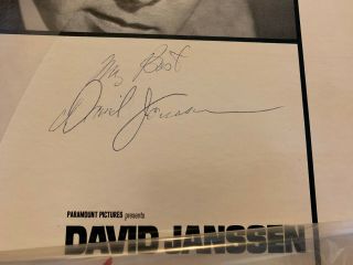 DAVID JANSSEN AUTOGRAPHS 