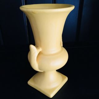 HAEGER ART POTTERY matte yellow vase Pattons Jewelers 3