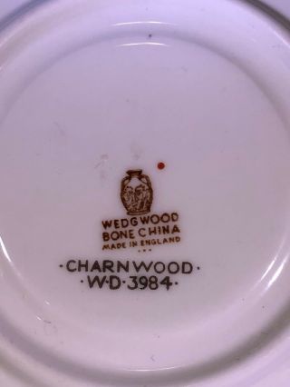 WEDGEWOOD CHARNWOOD Saucer - WD3984 Bone China - Made in England 2