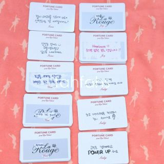 Red Velvet 3rd Concert La Rouge Official Goods Fortune Scratch Card Photocard